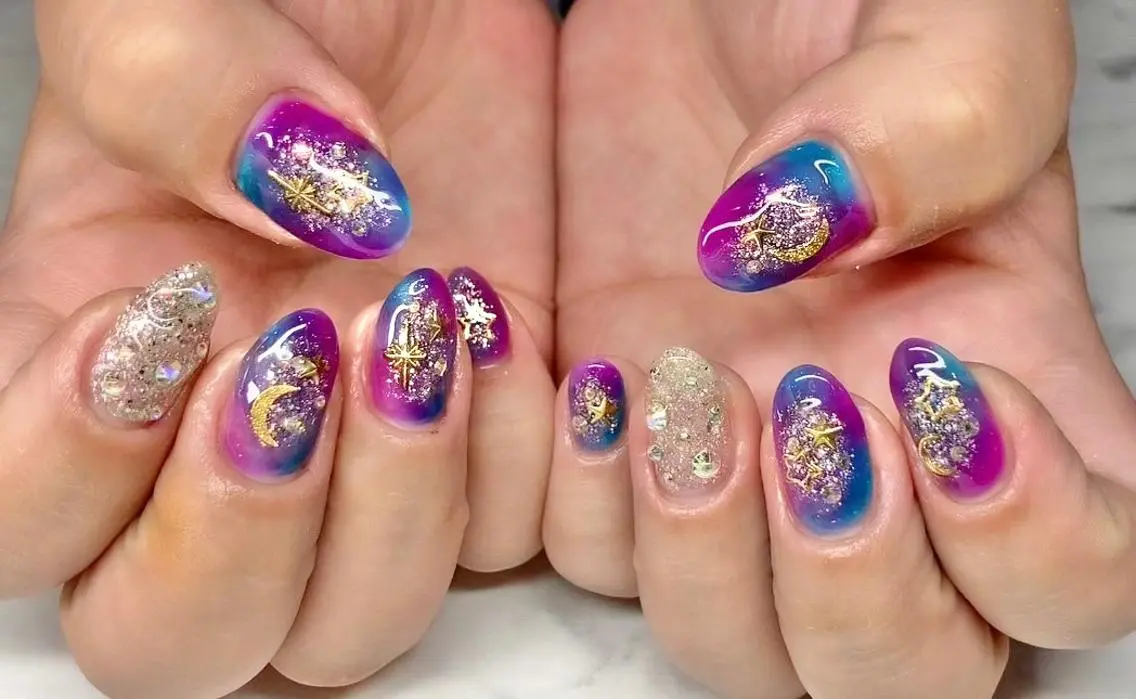 ネイル 長さ出し ジェルネイル 韓国ネイル マグネットネイル 持ち込み ハンドネイル Nail&eye Belire 新宿のネイルデザイン