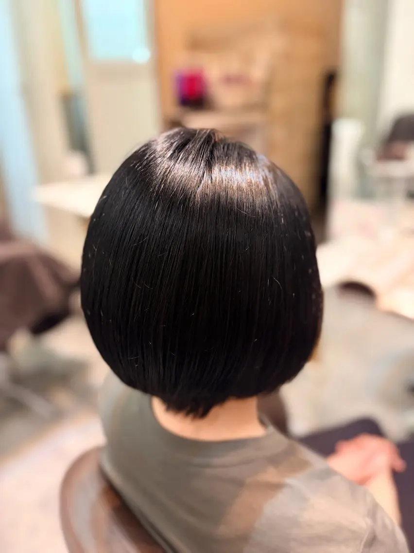 ショート カラー 黒髪 ヘアカラー コスパ◎/ナチュラル カラー/グレイ/佑壮のヘアスタイル