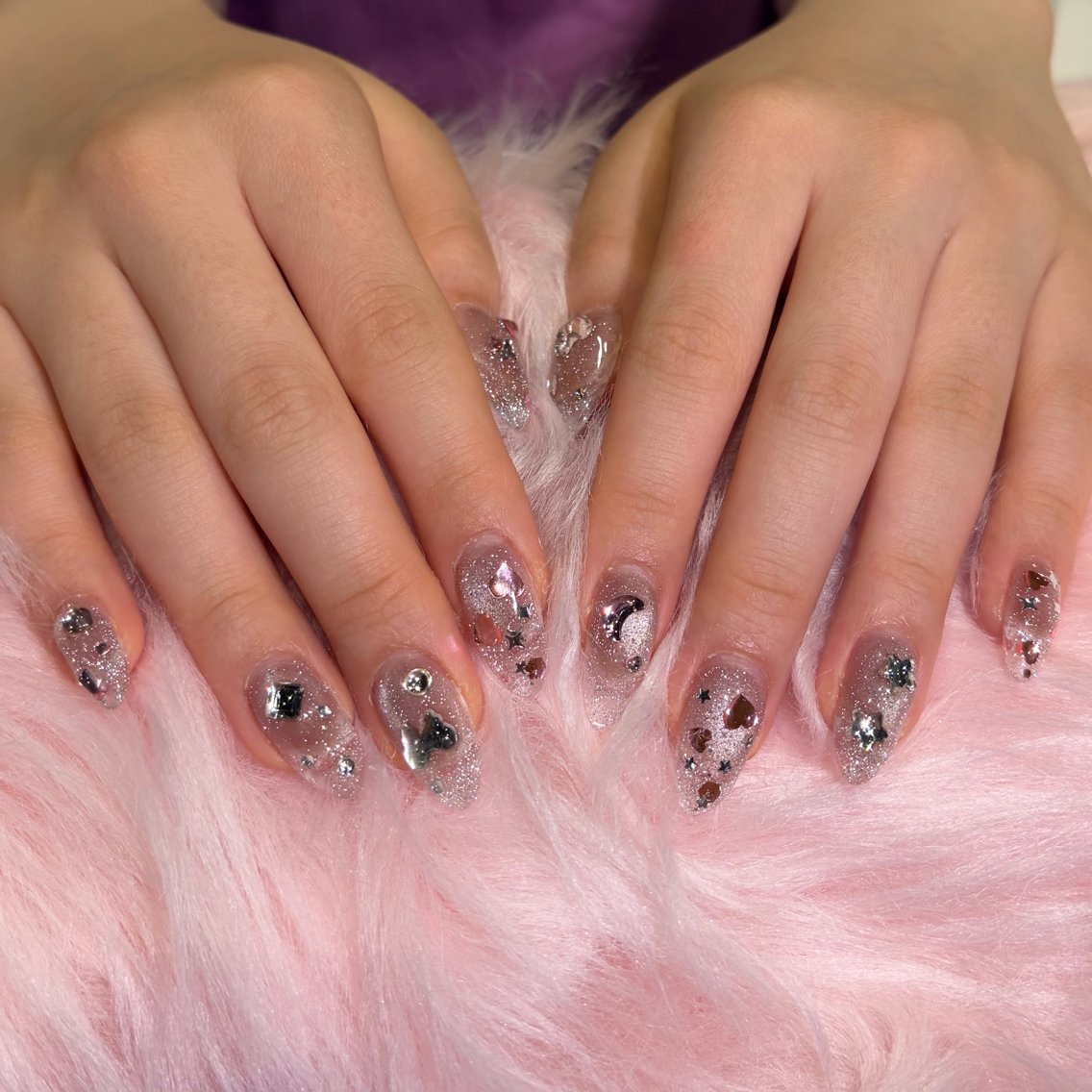 ネイル クリアネイル marron🐾 nailのネイルデザイン