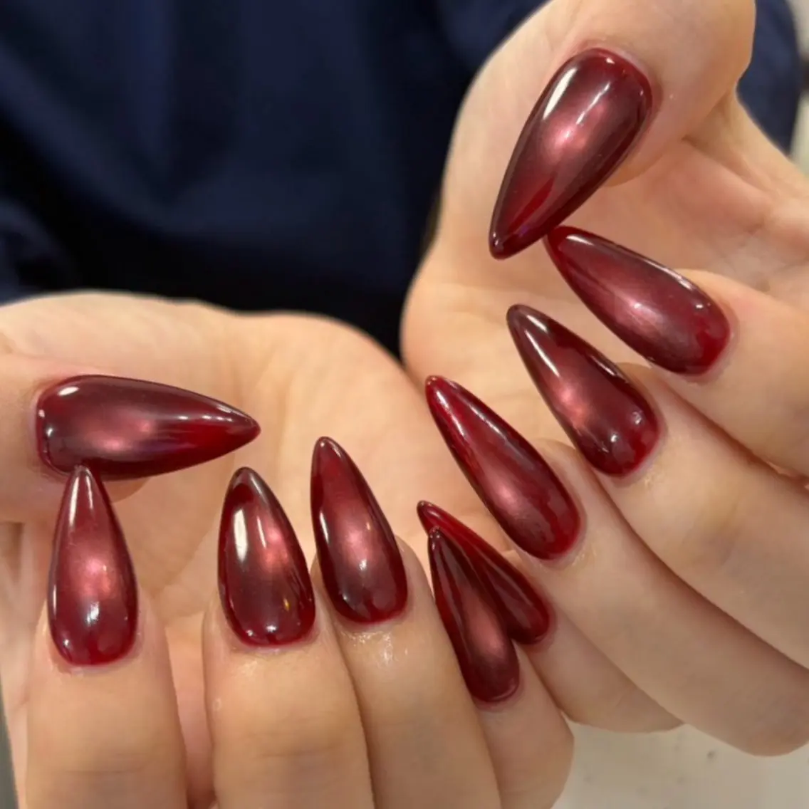 ネイル マグネットネイル マグネットワンカラー ワンカラーネイル ハンドネイル Rani Nailのネイルデザイン