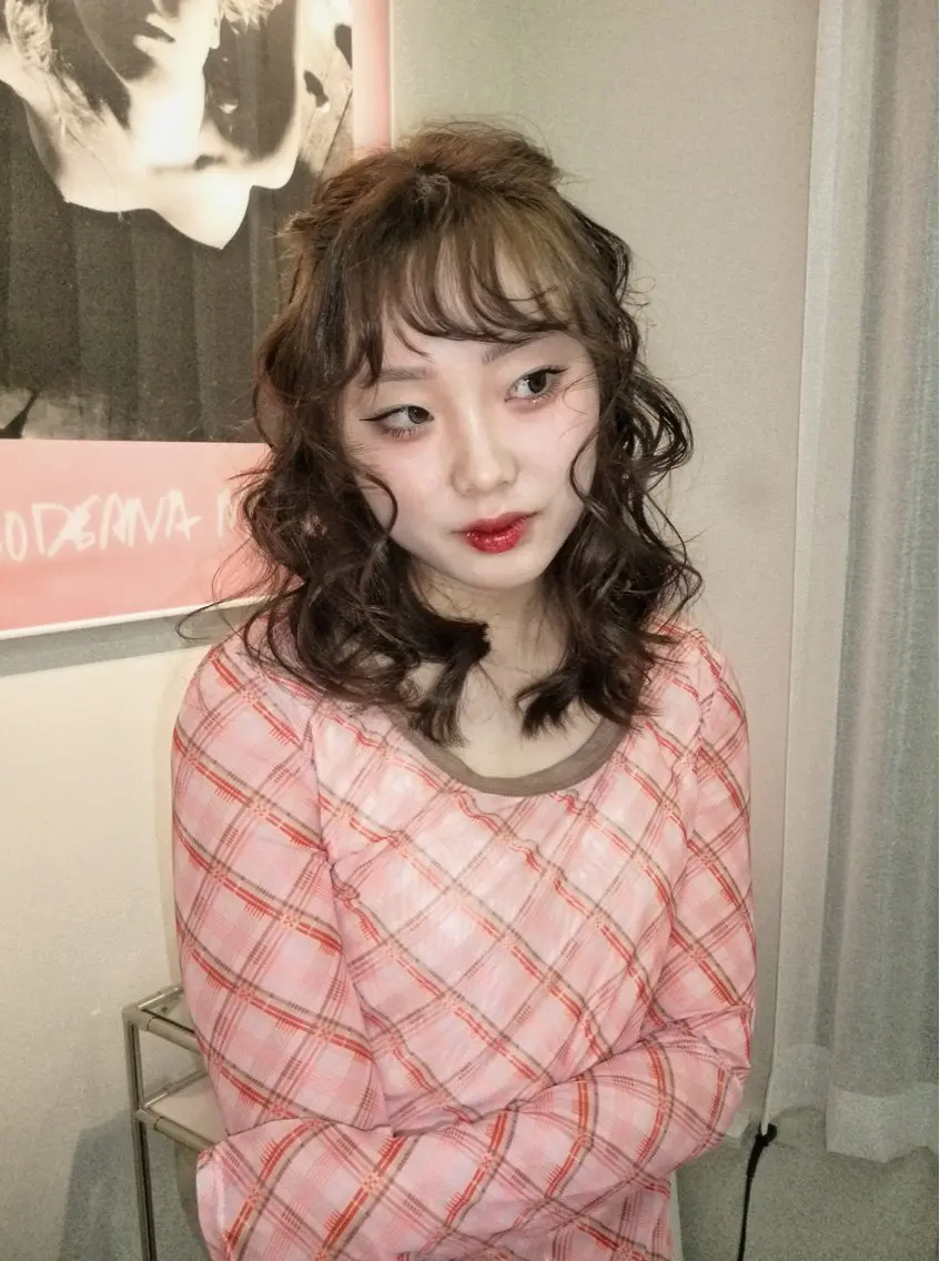 ミディアム ヘアカラー miteゆい カラーモデルのヘアスタイル