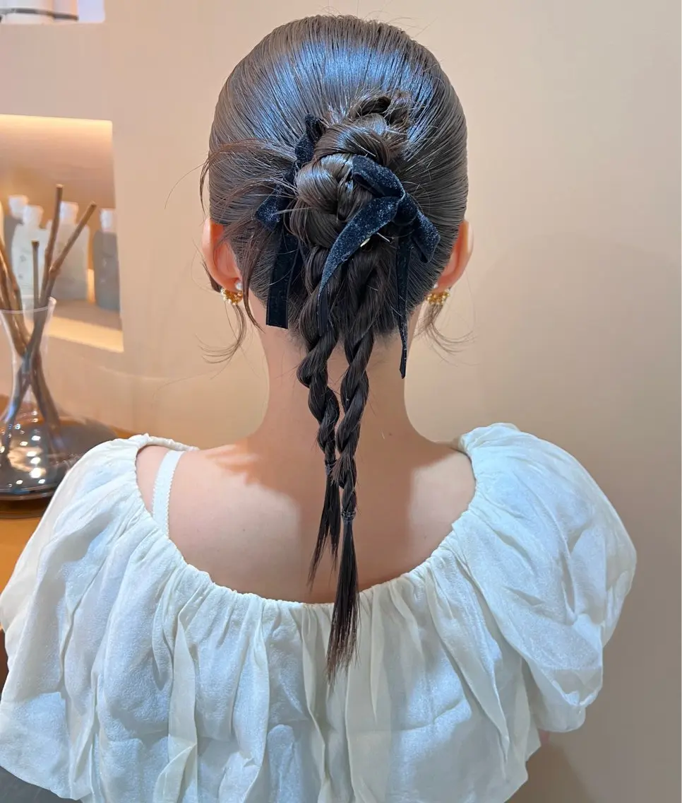 セミロング カラー ヘアアレンジ ヘアセット ✨カチモリ✨レイヤー 韓国ヘア🇰🇷ゆいのヘアスタイル