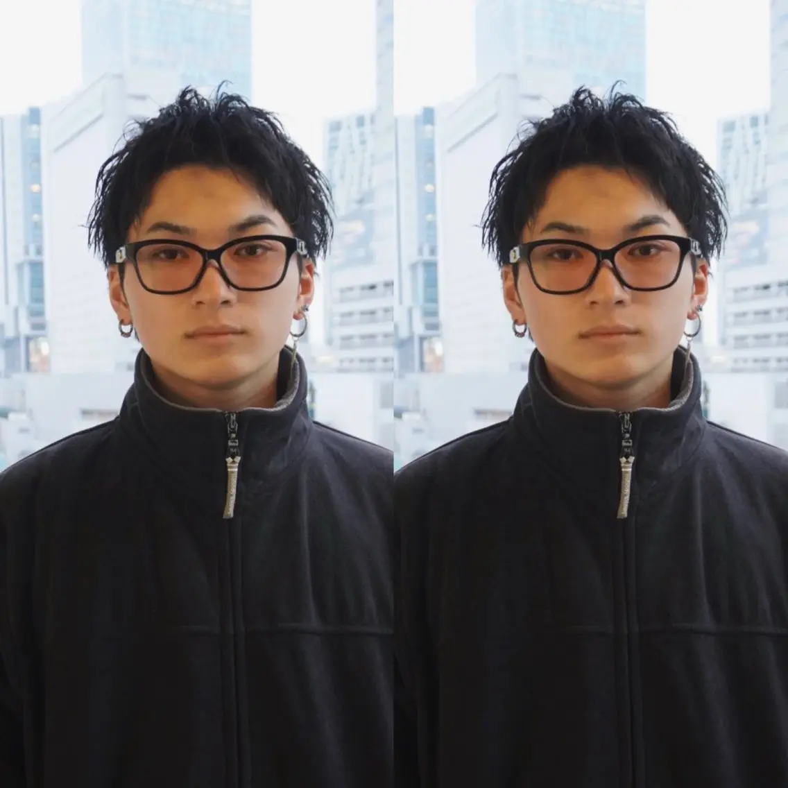 ショート パーマ メンズ キッズ メンズパーマ くびれヘア レイヤーカット カット トリートメント ヘッドスパ 盛れる艶カラー× レイヤーカット/咲来のヘアスタイル