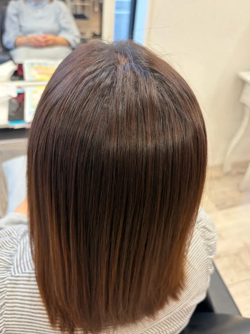 ミディアム カット 縮毛矯正 LinoHAIR ogumaのヘアスタイル