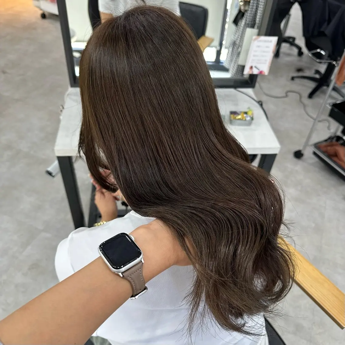 カラー ブラウンカラー 透明感カラー 無料カットモデル/ 梅田🦋さかそ。のヘアスタイル