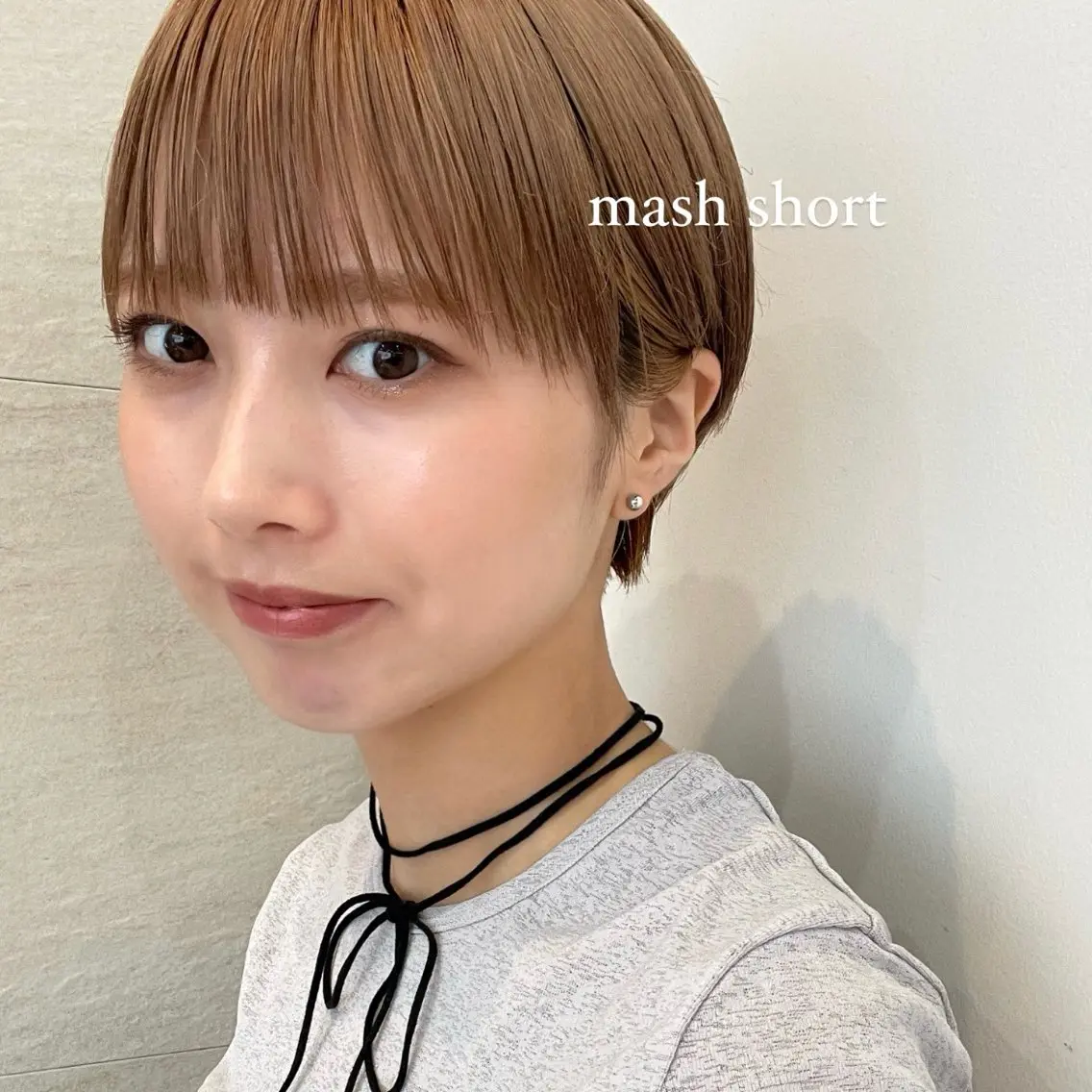 ショート ショートヘア 顔まわり🥨レイヤー /透明感/水口舞奈のヘアスタイル