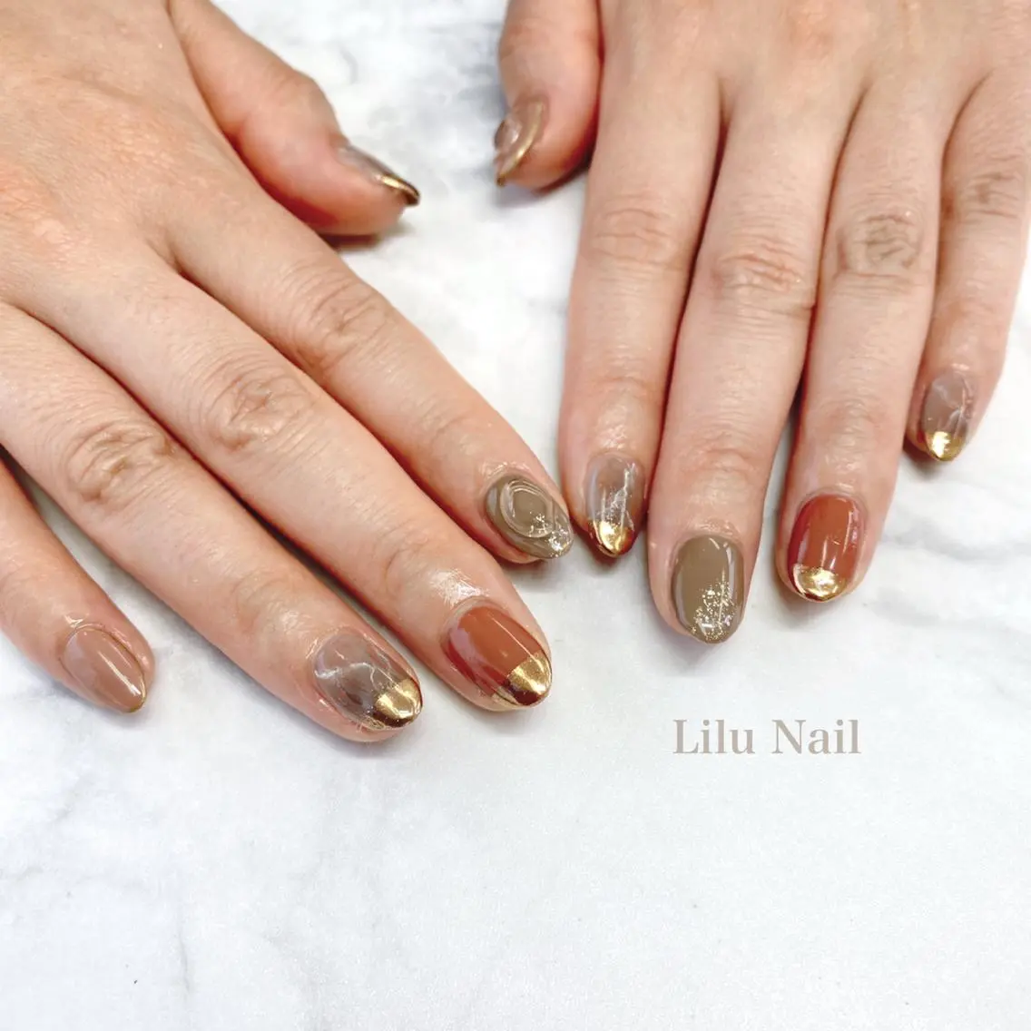 ネイル ニュアンスネイル モチの良さ◉ フィルインネイル♡のネイルデザイン