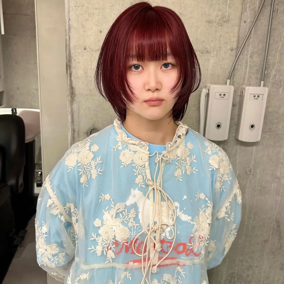 ミディアム カラー うるツヤハイトーン/ レイヤー⟡mayuのヘアスタイル