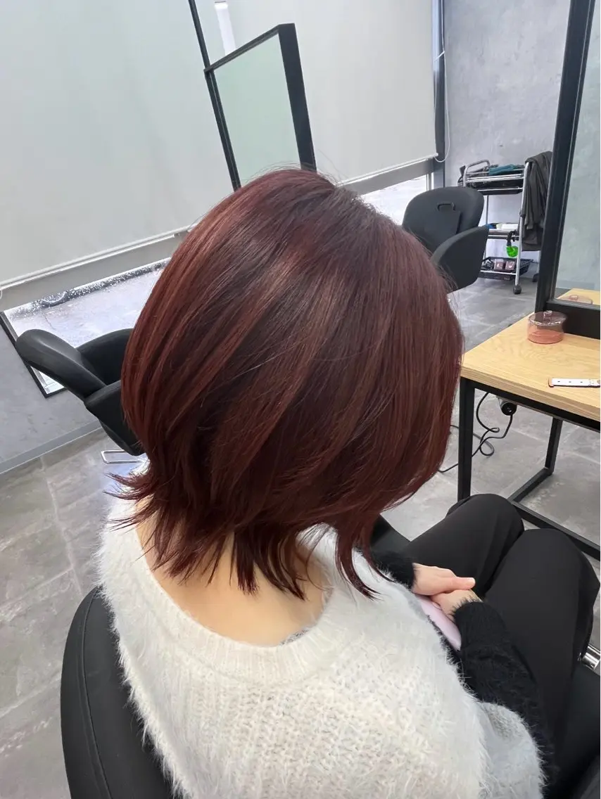ミディアム カラー カット ヘアカラー 熊谷 有紗のヘアスタイル