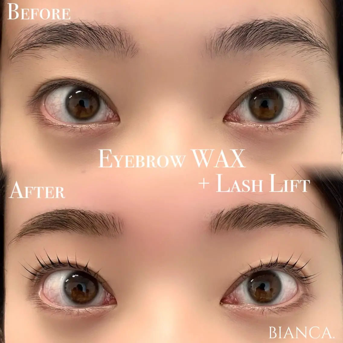 【まつげパーマ上のみ＋アイブロウWAX】まつげと眉毛を同時にケアしたい方に♡渋谷♡🕐90分の写真
