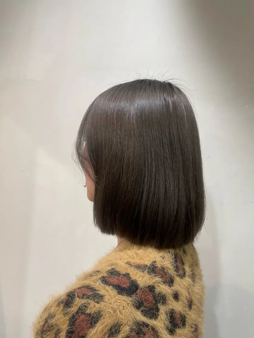 ショート 切りっぱなしボブ ボブ 伊藤 実悠/豊橋/ 髪質改善カラーのヘアスタイル