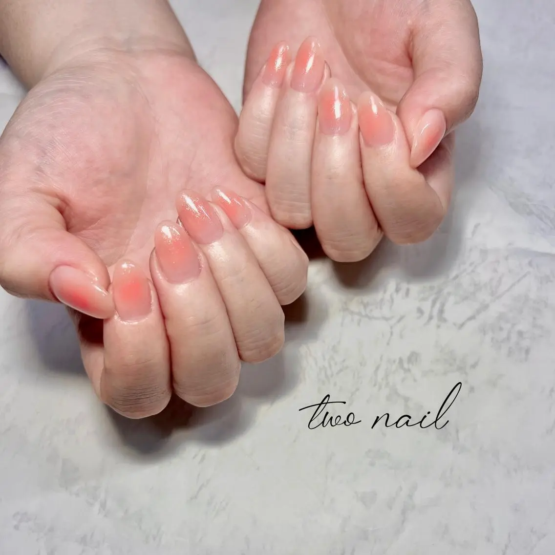 ネイル アートネイル フットネイル ハート ニュアンスネイル オフィスネイル two nailのネイルデザイン