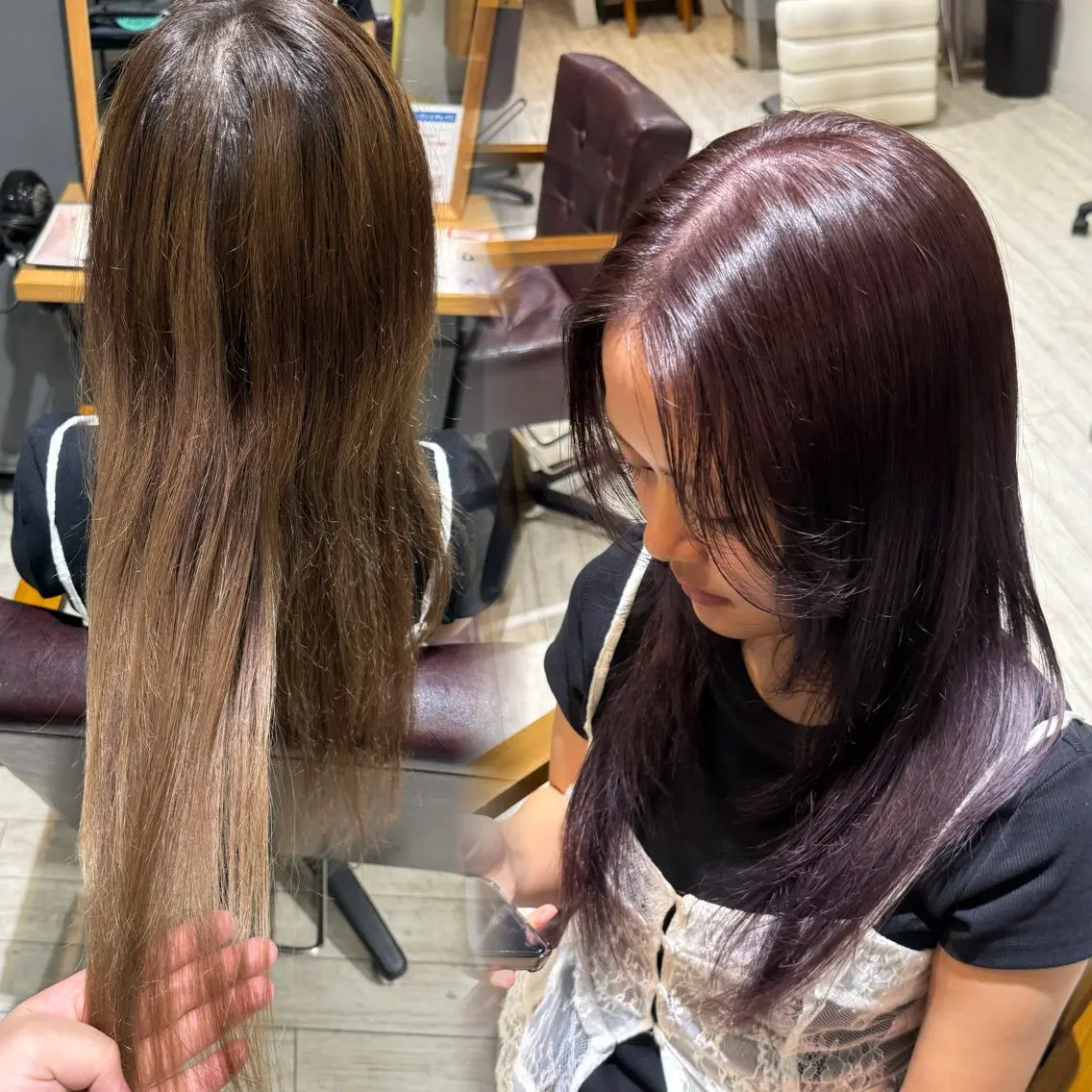 ロング カラー ヘアカラー みなつ/郡山駅前 /似合わせカラー✨️のヘアスタイル