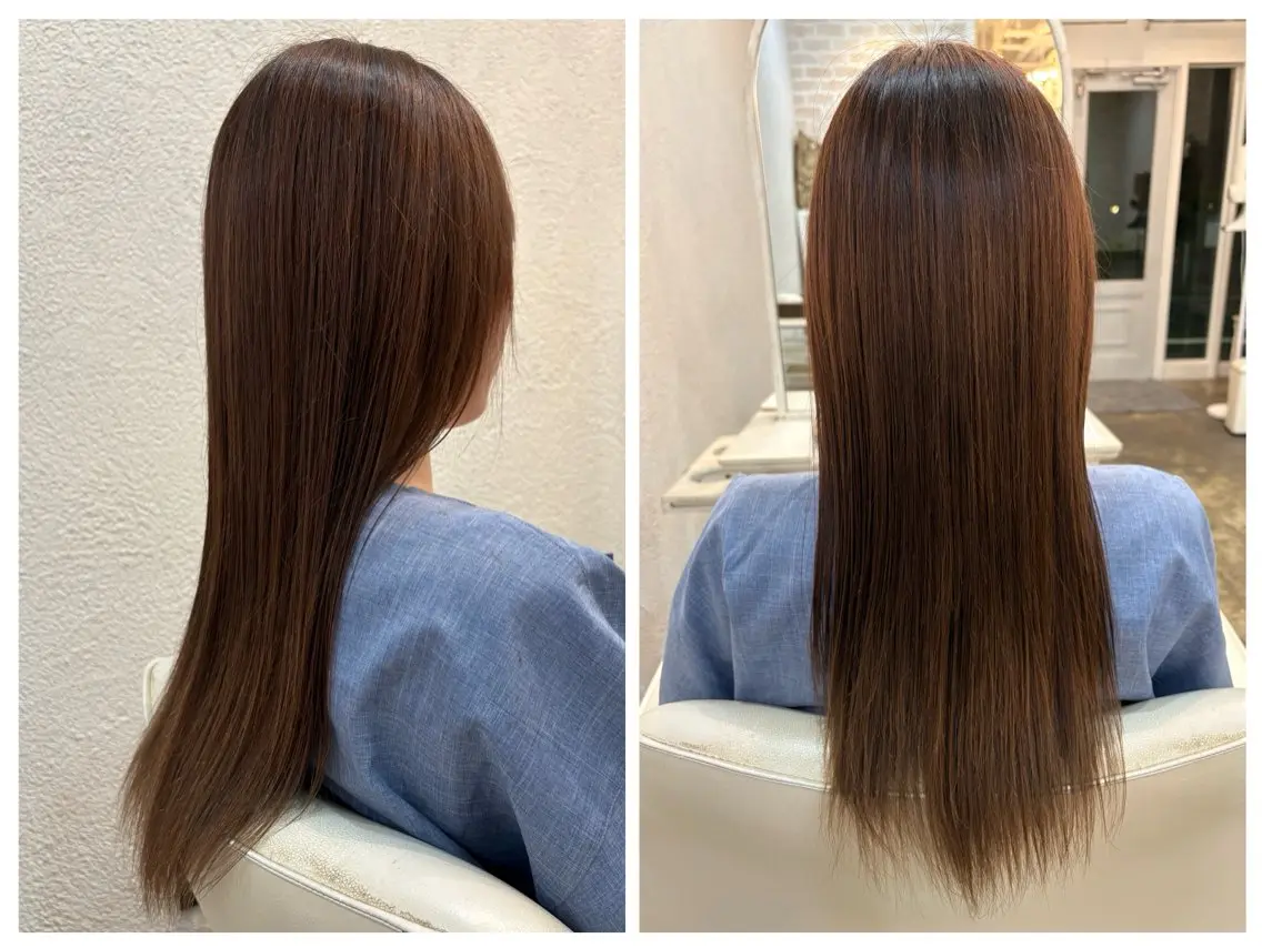 ロング カラー 木津奈保子💚 ✨髪質改善のヘアスタイル