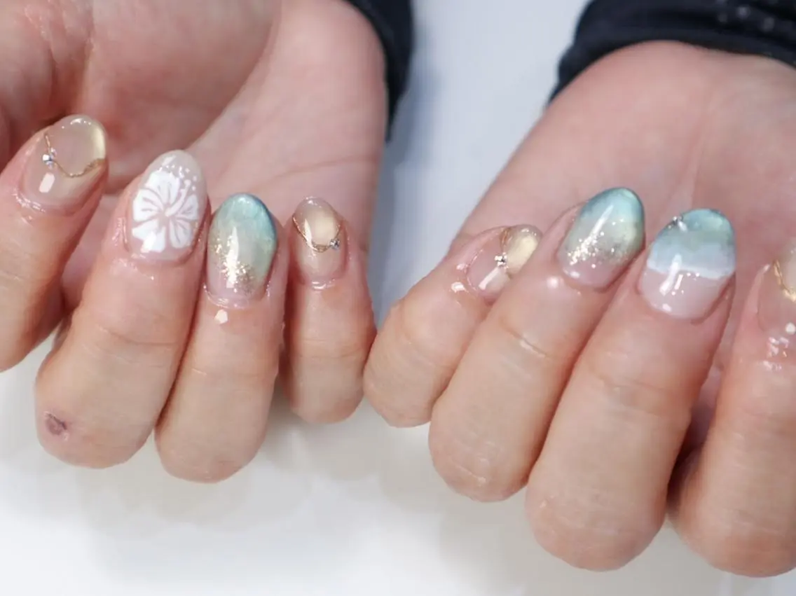 ミディアム ハンドネイル kenn shuuseiのネイルデザイン