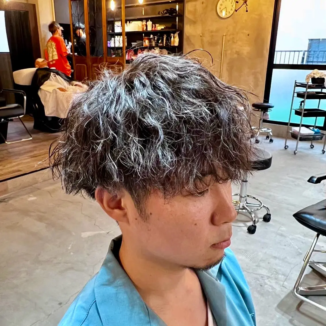 ショート パーマ メンズ シャドウ ツイスパ ニュアンスおがたのヘアスタイル