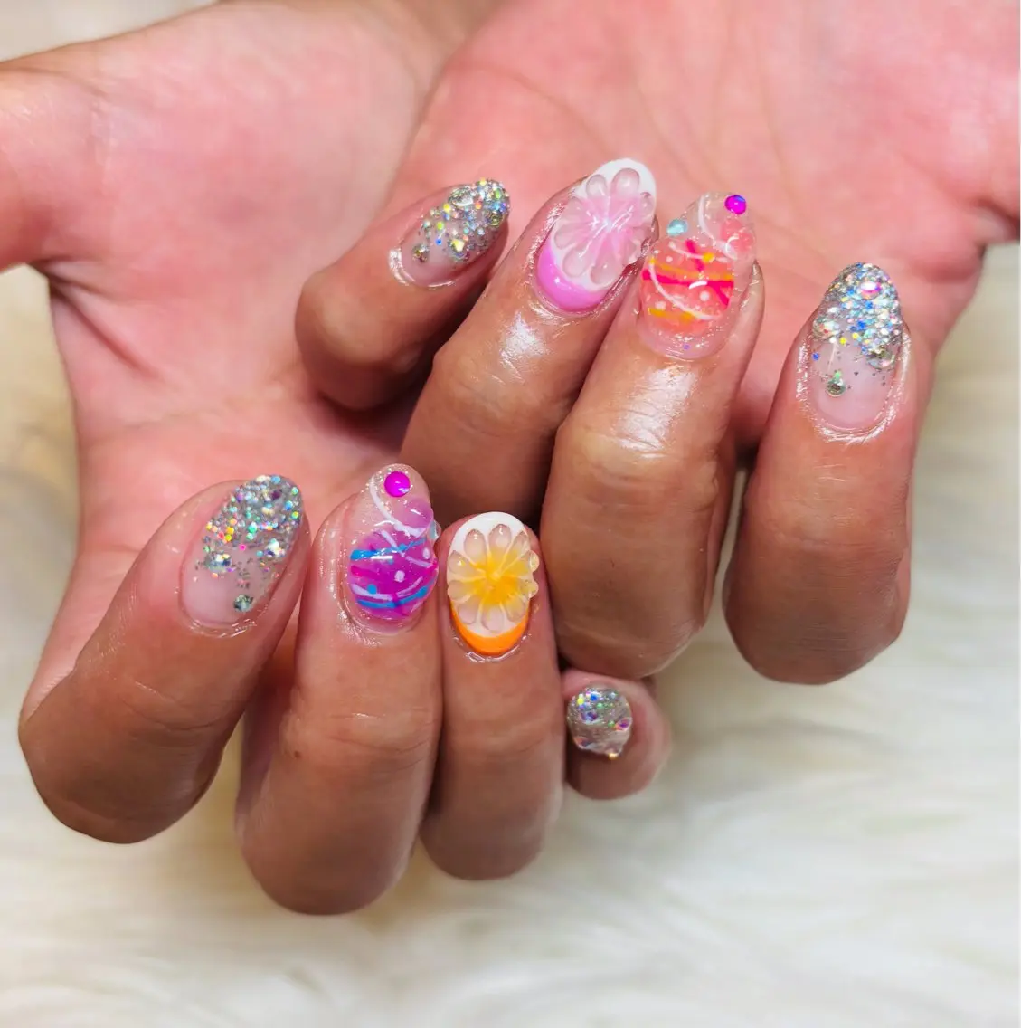 ネイル ぷっくりネイル ヨーヨーネイル Lea Nailのネイルデザイン
