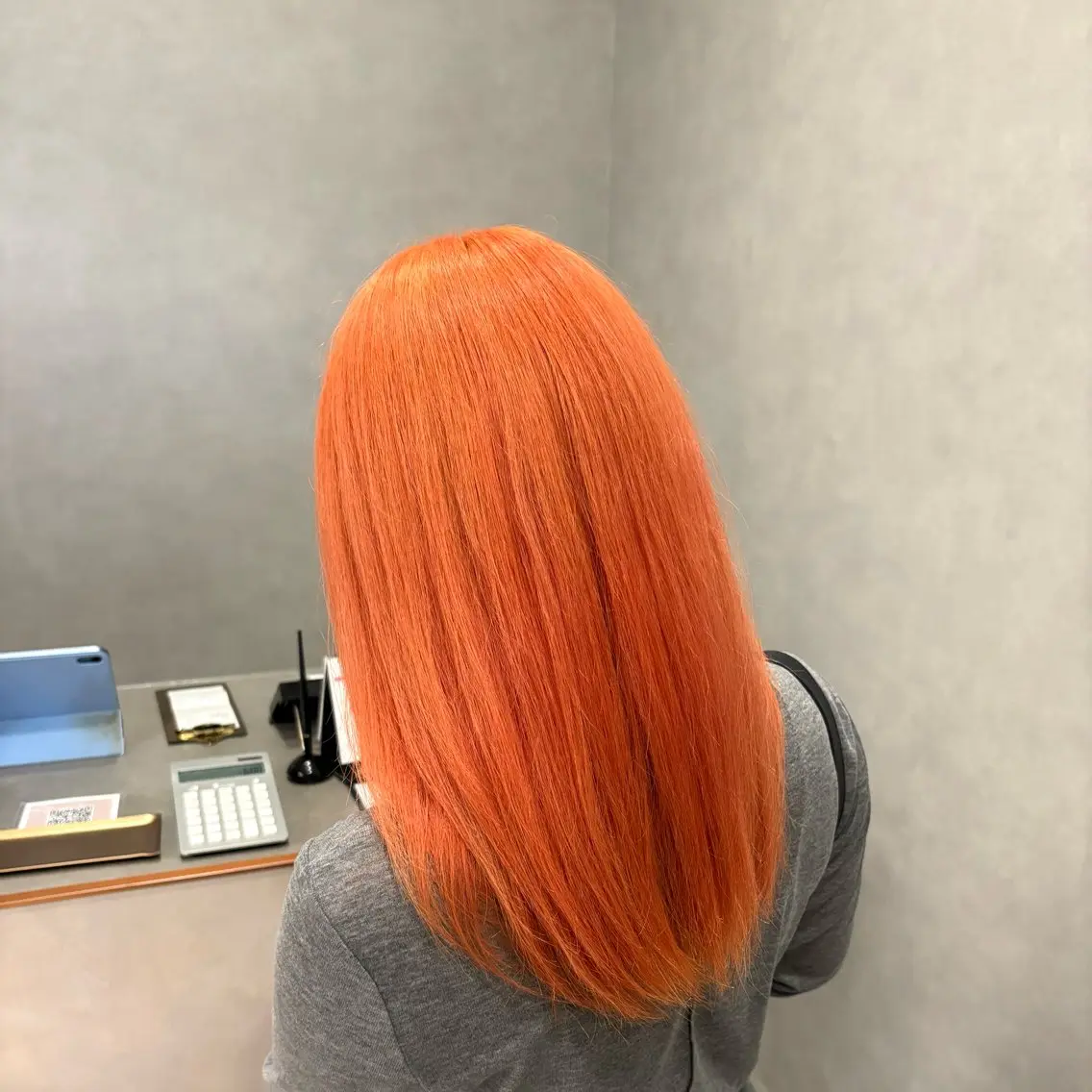 ミディアム カラー オレンジ ピンクカラー AMI💛王子💛 モデル募集中のヘアスタイル