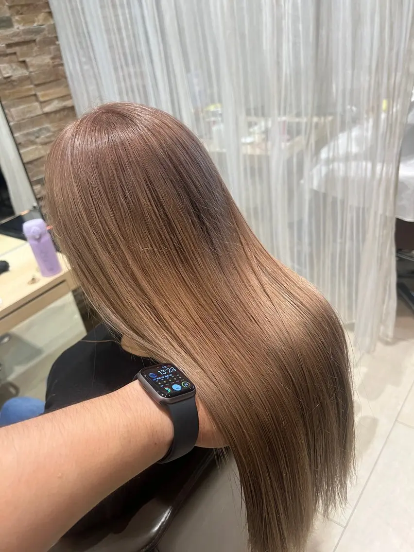 ロング くせ毛 髪質改善 縮毛矯正 トリートメント 頓所 大昂のヘアスタイル