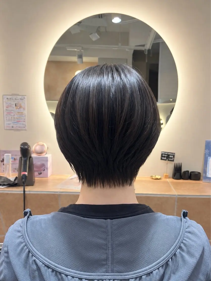 ショート 横浜/カットパーマ モデル/佐藤桃香のヘアスタイル
