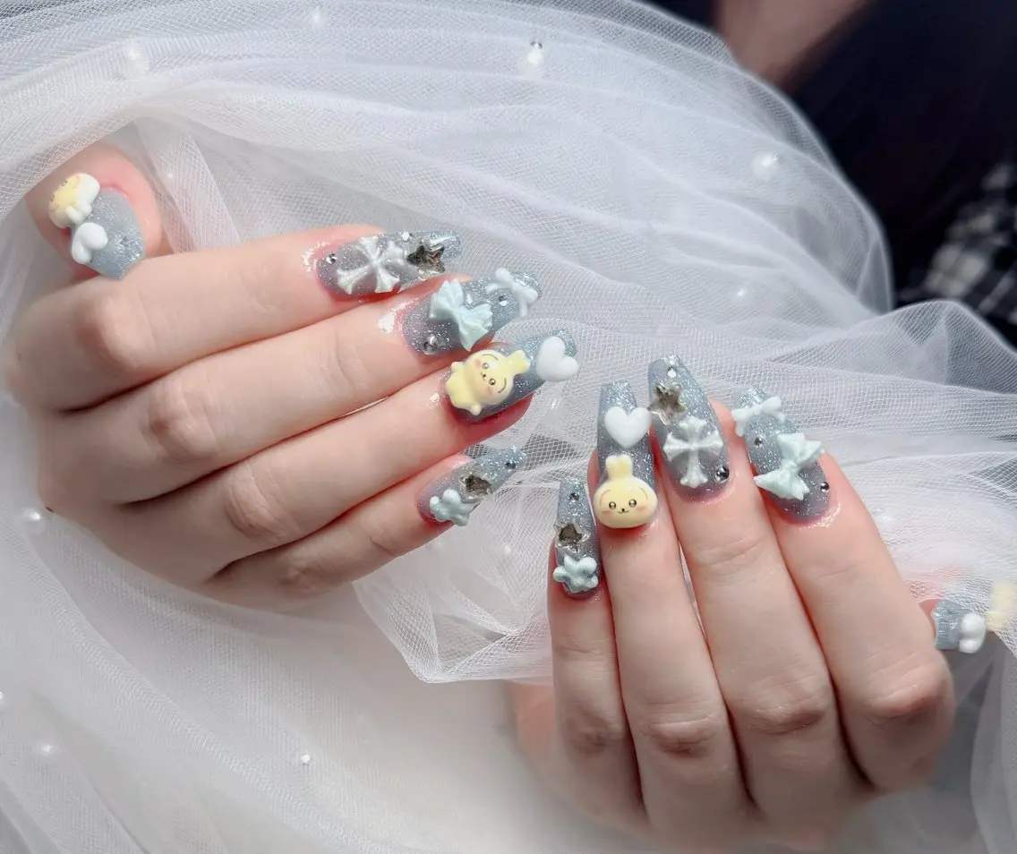 ネイル チークネイル 長さ出し フラッシュネイル フレンチネイル グラデーション ハンドネイル Lenie Nail Salonのネイルデザイン