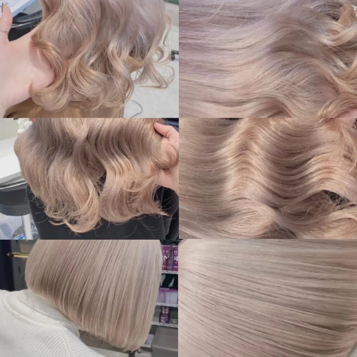 ミディアム カラー ヘアアレンジ シールエクステ アクアカラー ブリーチ ケアブリーチ ダブルカラー ワンズリー中明度 店舗公式のヘアスタイル