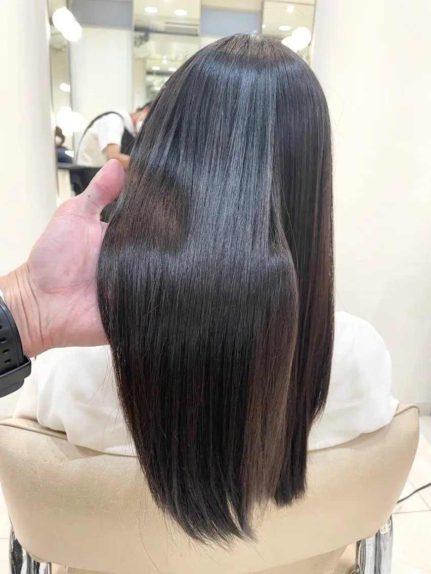 セミロング ショートボブ セミロングパーマ ボブ くせ毛 髪質改善 髪質改善専門 YOSHIのヘアスタイル