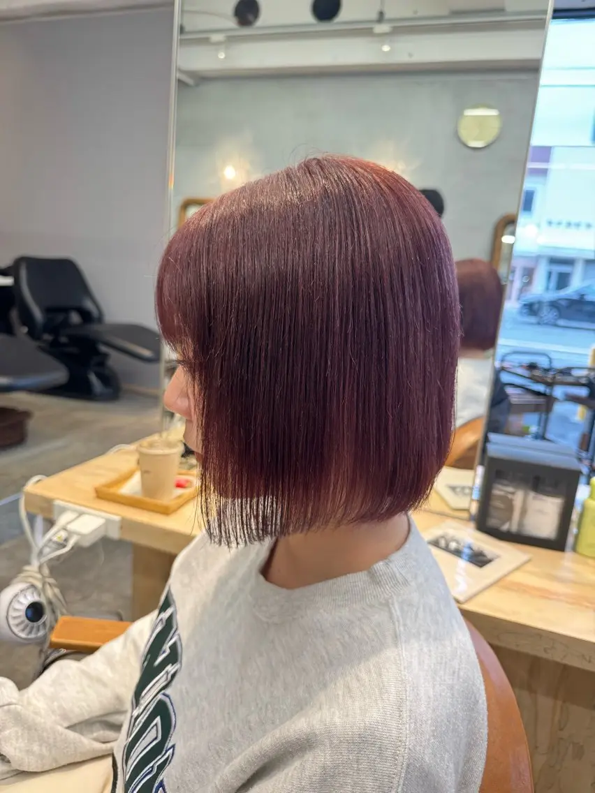 ショート ボブ カット ヘアカラー オスズ 🎀´-のヘアスタイル