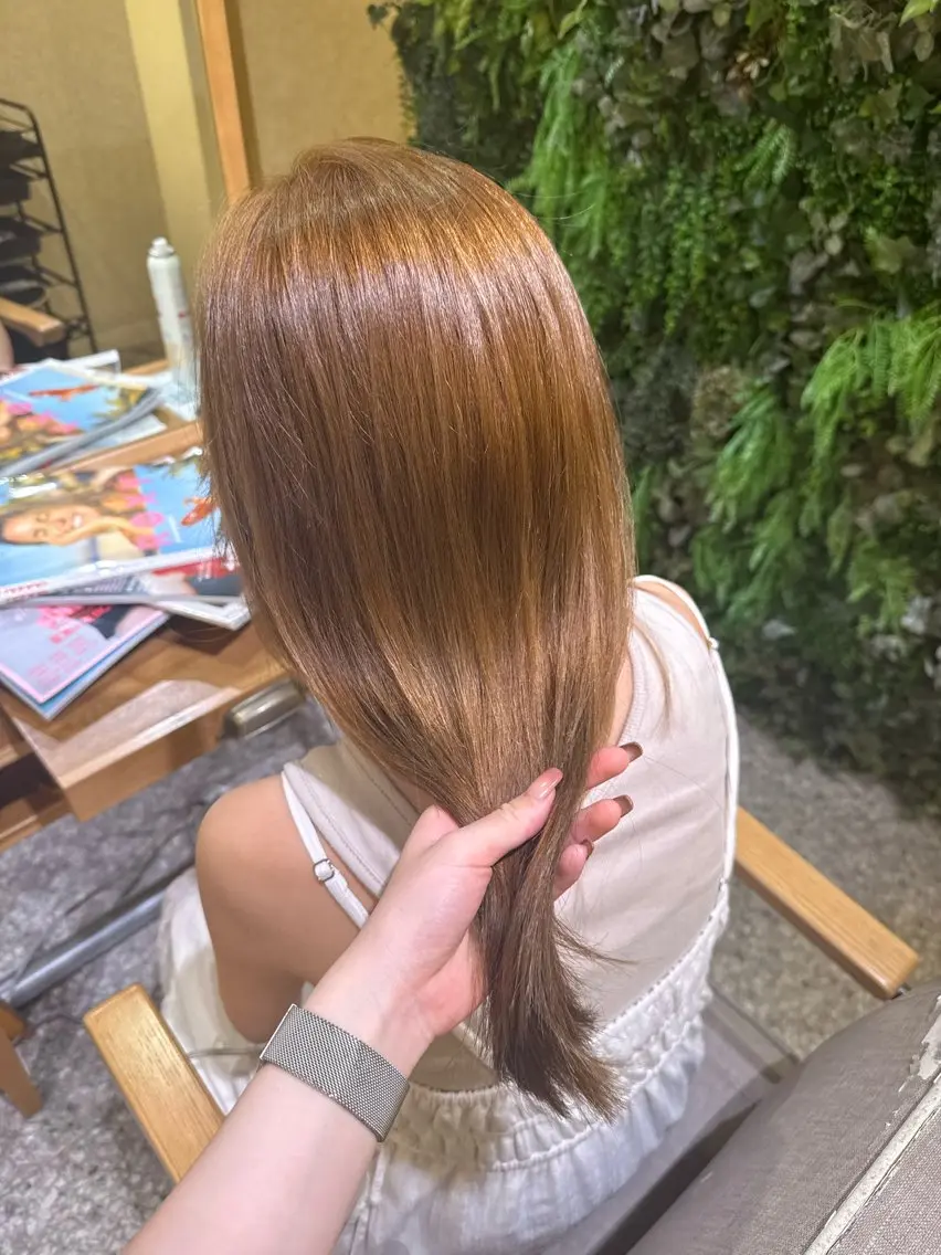 ミディアム カット ヘアカラー トリートメント 🩶韓国風/レイヤー / kanon🩶のヘアスタイル
