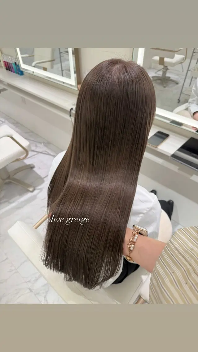 ロング カラー カット ヘアカラー トリートメント ParveMix🎀 稲垣 詞葉のヘアスタイル