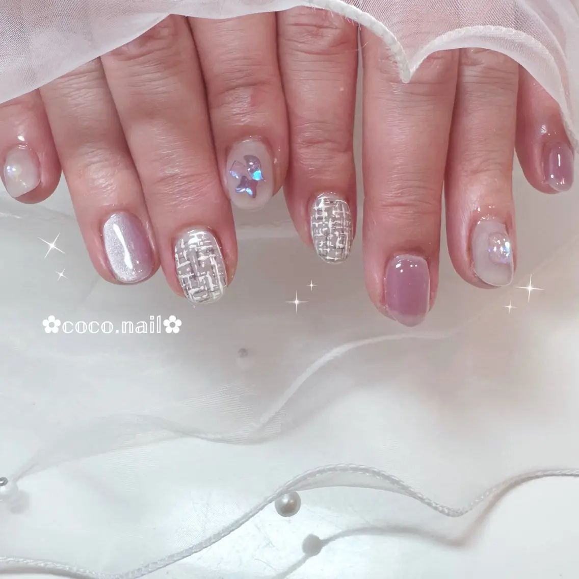 ネイル ハンドネイル lili.nail y2k/長さ出しのネイルデザイン