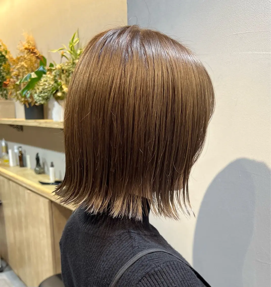 ショート カラー 切りっぱなしボブ ボブ 神戸ボブ✂️ ioe三宮/田 伸佳のヘアスタイル