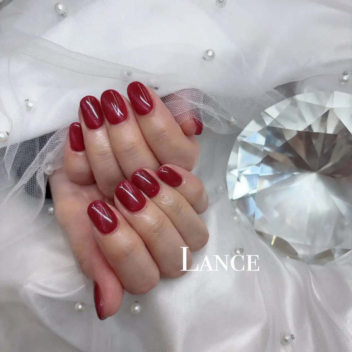 ネイル オーロラネイル フットネイル フレンチネイル ガラスフレンチ 氷ネイル・うるうるネイル ハンドネイル Lance nailのネイルデザイン