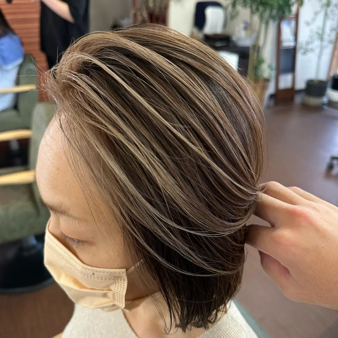 ショート カラー ベージュカラー 💜推しインナー カラー/菊池柊真💜のヘアスタイル