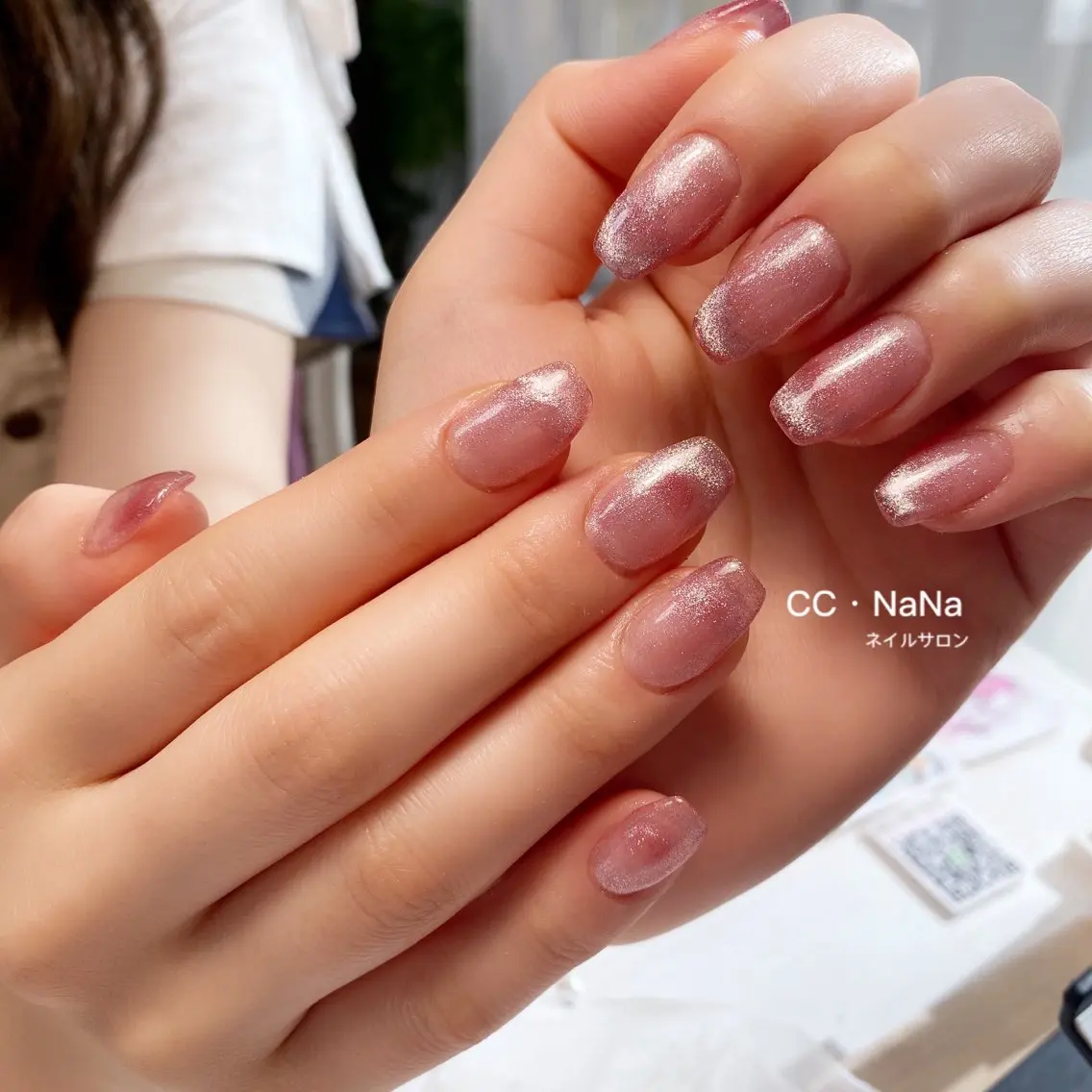 ネイル フレンチネイル マグネットネイル マグネットフレンチ スカルプネイル ハンドネイル 💎CC・NaNa 韓国風ネイル🌙Cのネイルデザイン