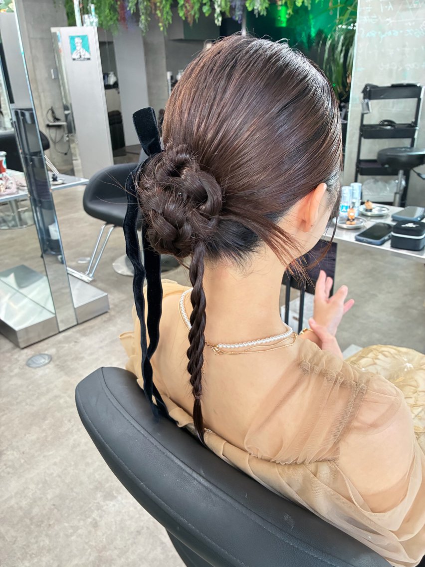 ヘアアレンジ ヘアセット 速水 ゆきののヘアスタイル