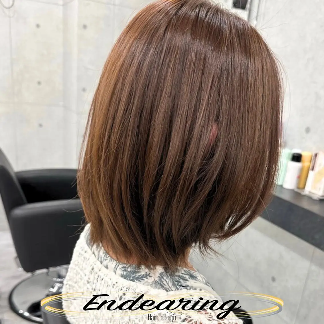 カラー ベージュカラー 透明感カラー ボブ カット ヘアカラー Endearing 銀座/レイヤーカットのヘアスタイル