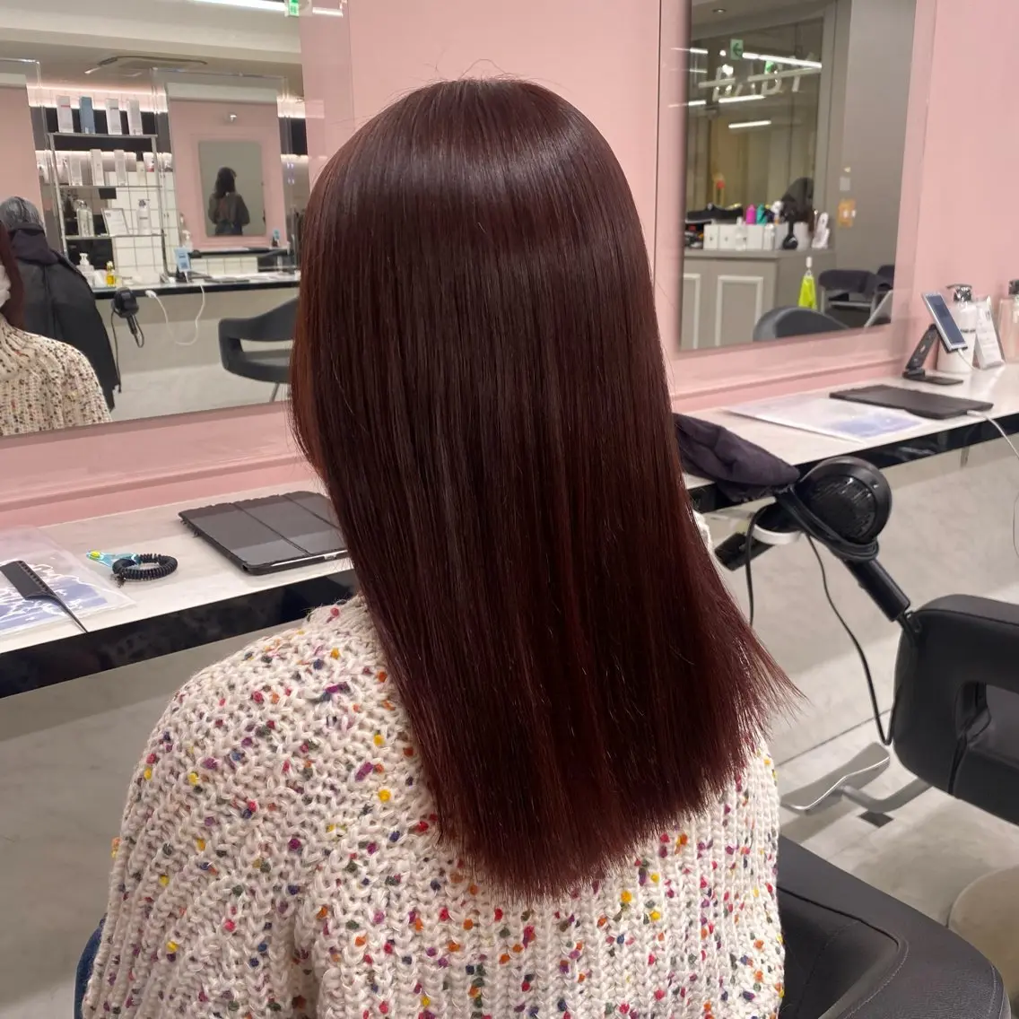 セミロング カラー 透明感ベージュカラー 🪞上野🪞AIのヘアスタイル