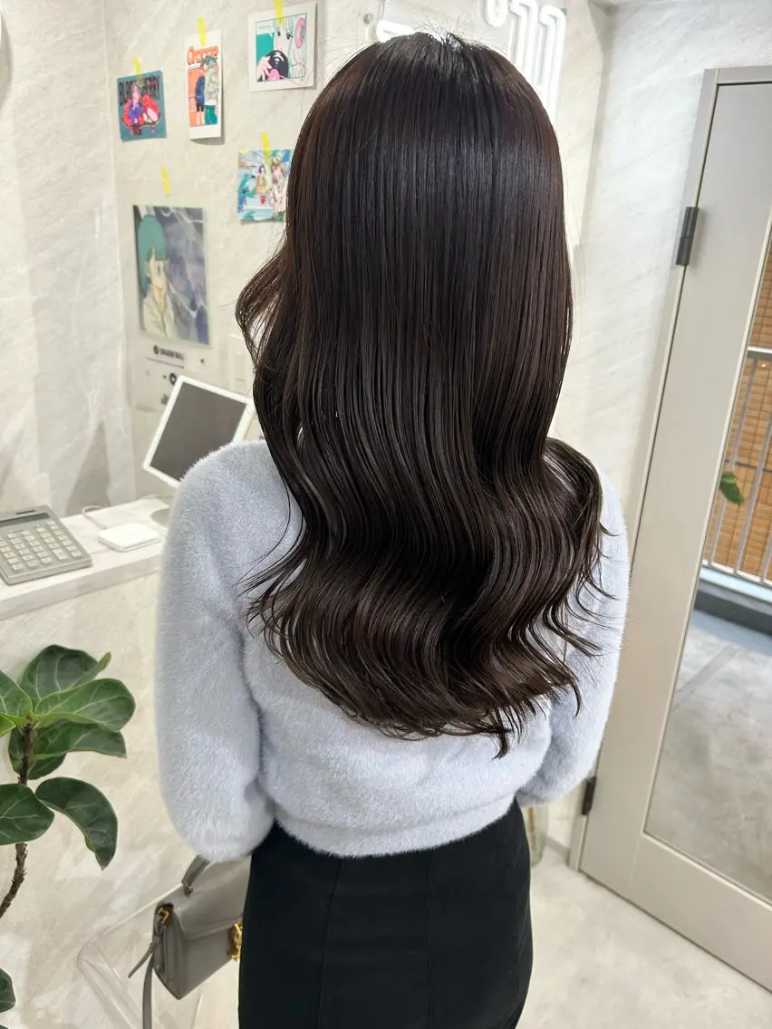 ロング カラー カット ヘアカラー トリートメント 髪質改善will hairdesignのヘアスタイル