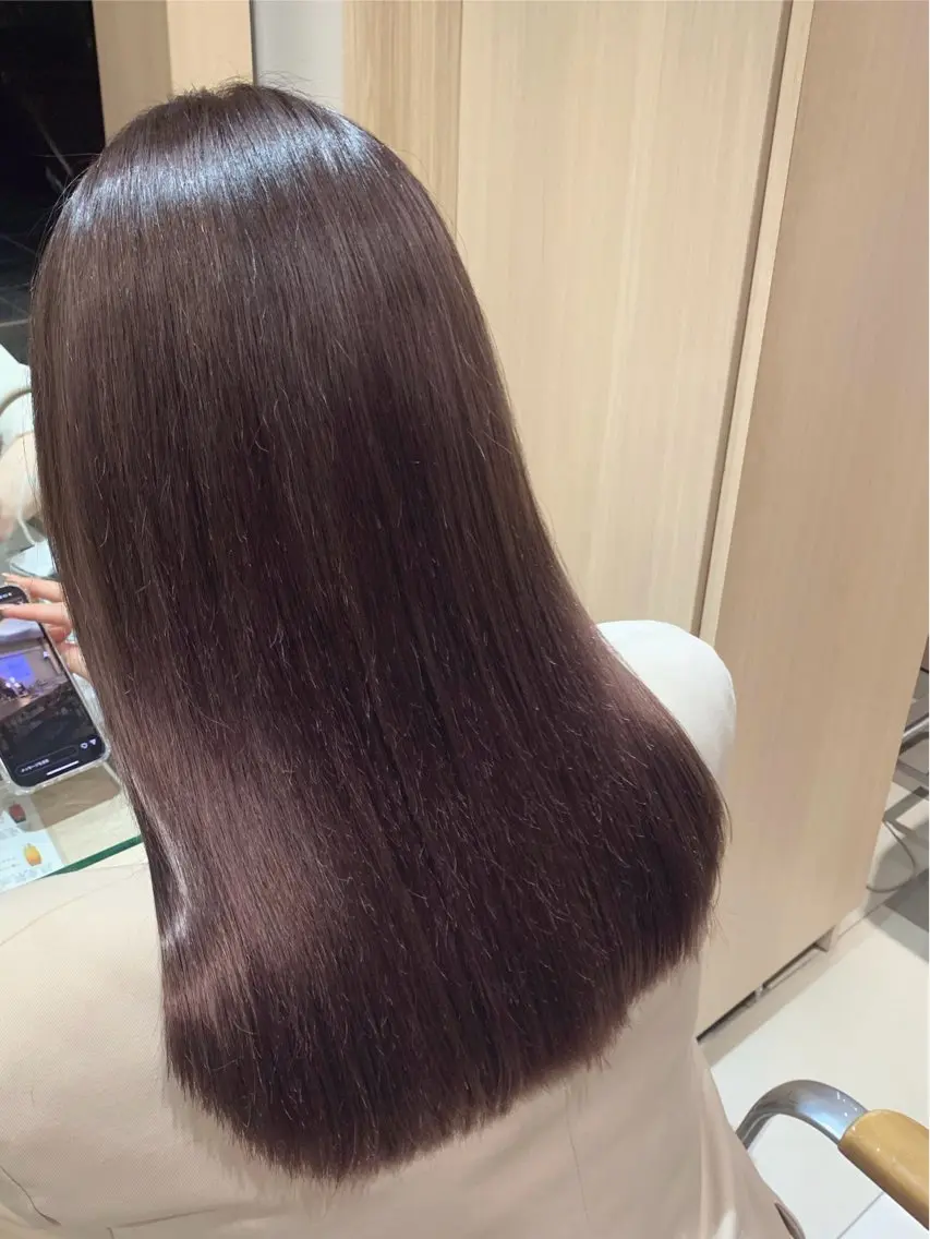 ロング カラー カット ヘアカラー トリートメント hibiki/セット /透明感カラーのヘアスタイル