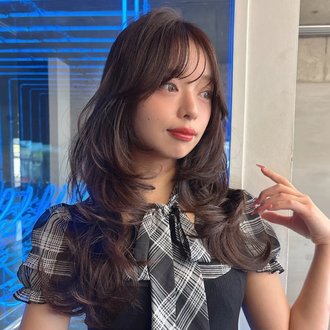 ロング 美髪矯正×レイヤー 松田空優哉のヘアスタイル