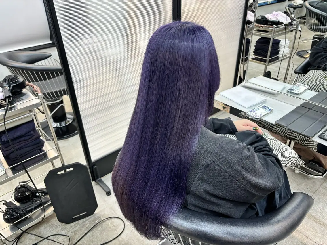 ロング カラー バイオレットカラー 🌷艶感カラー🌷 富施 優花のヘアスタイル
