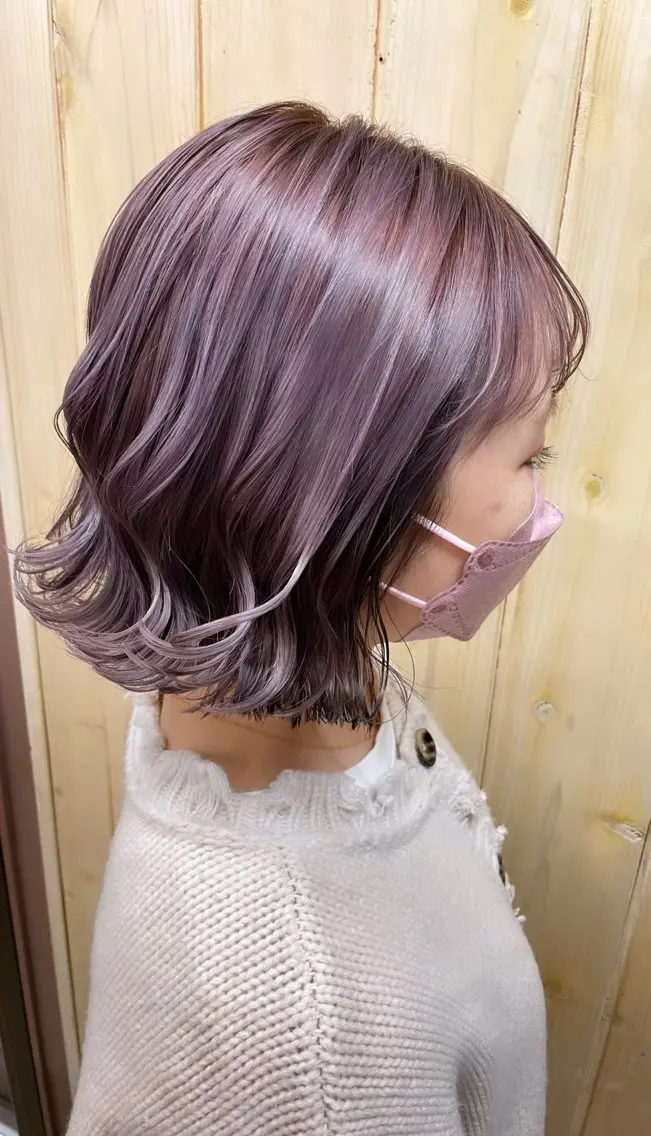 ショート カラー ベージュカラー ブリーチ インナーカラー ラベンダーカラー ラベンダーピンク ayaka |トレンドヘアのヘアスタイル