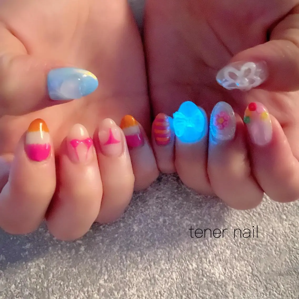 ネイル リボン テネルネイル tener nailのネイルデザイン