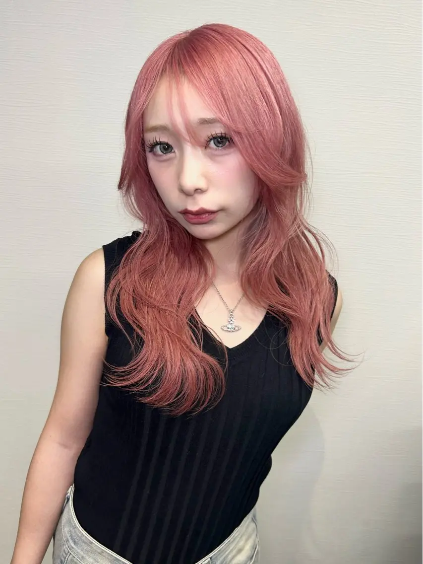 ミディアム ヘアカラー 鈴木 華奈のヘアスタイル
