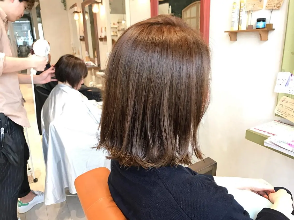 ショート カラー イルミナカラー ボブ 外ハネヘア メンズ指名多数!! 田島史也のヘアスタイル