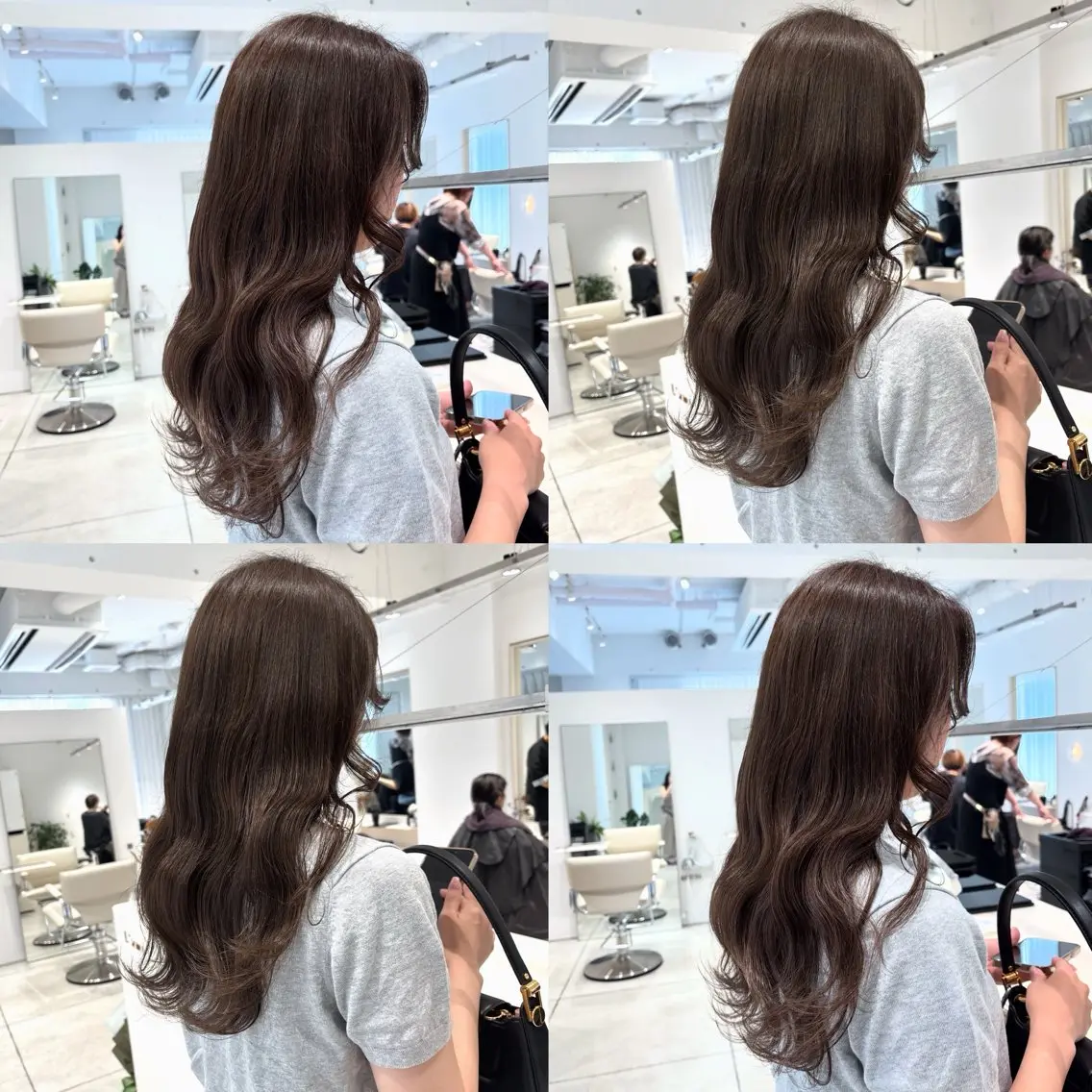 セミロング カラー ベージュカラー ブラウンカラー 透明感カラー グレージュ カーキグレージュ ヘアカラー トリートメント ヘッドスパ ヘアセット カジュアルを女っぽく 𝗮𝘆𝗮𝗰𝗼のヘアスタイル