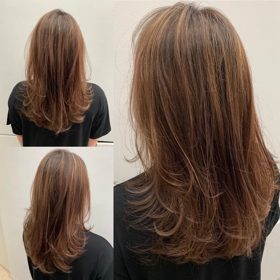 ロング カラー ヘアアレンジ ベージュカラー ハイライトカラー オリーブカラー ハイライト 髪質改善 ヘアカラー トリートメント パーマモデル募集中 ✨Ukyoのヘアスタイル