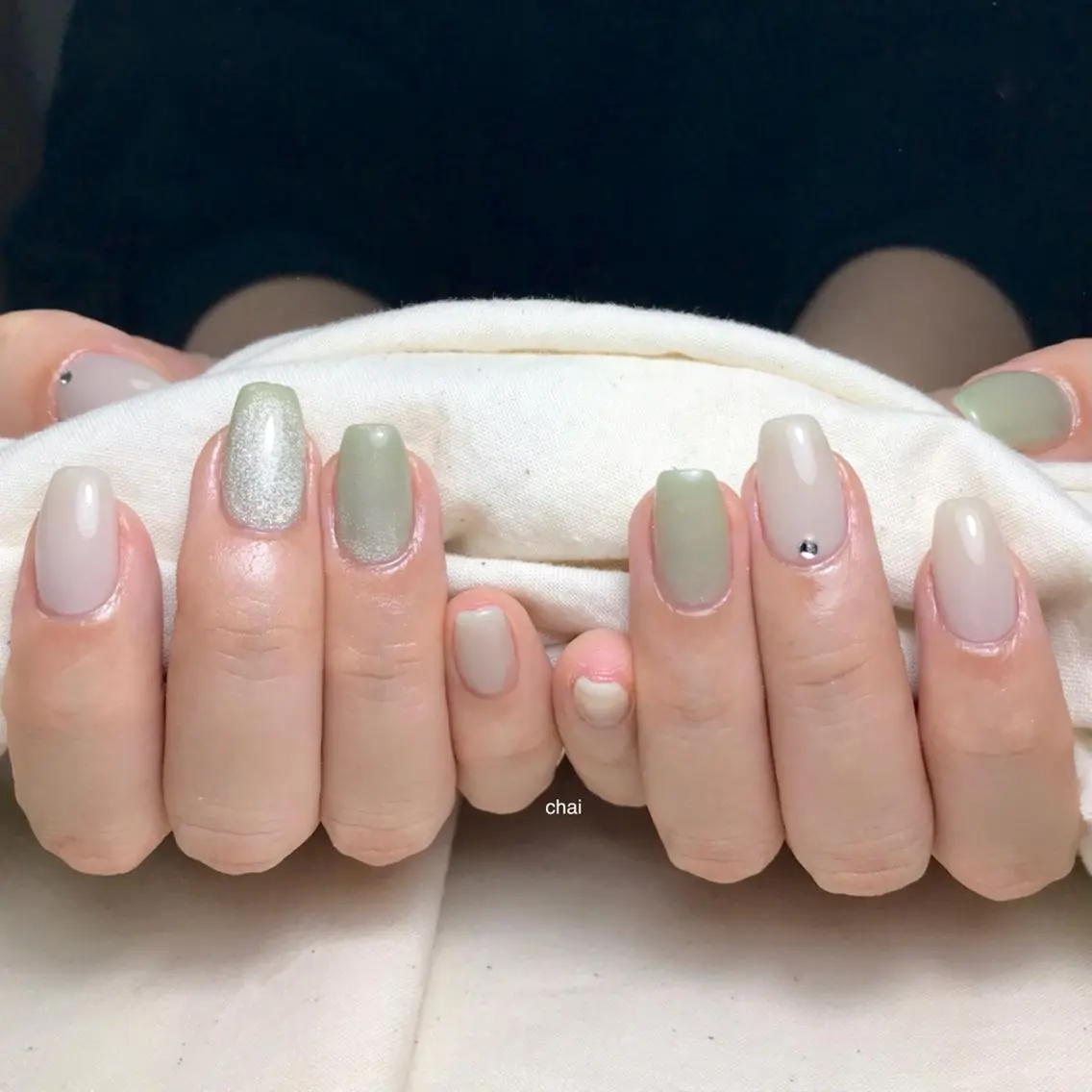 ネイル マグネットネイル ハンドネイル chai nail _ai📍鶴橋/桃谷のネイルデザイン