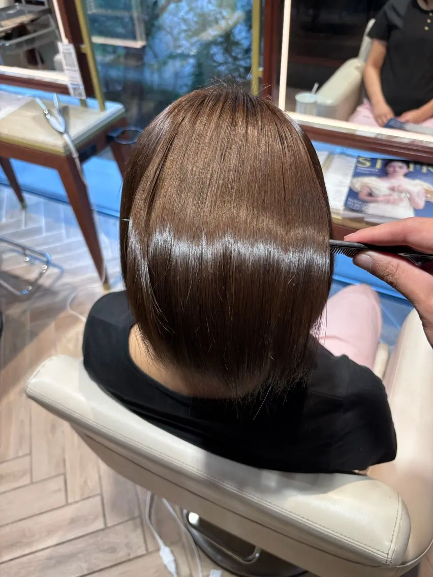 ショート 縮毛矯正 トリートメント 山中 あるのヘアスタイル